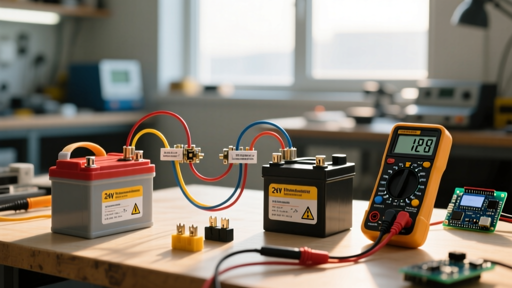 Wiring a Battery in Series Circuit: 24V and 48V Sizing Math & Limits
