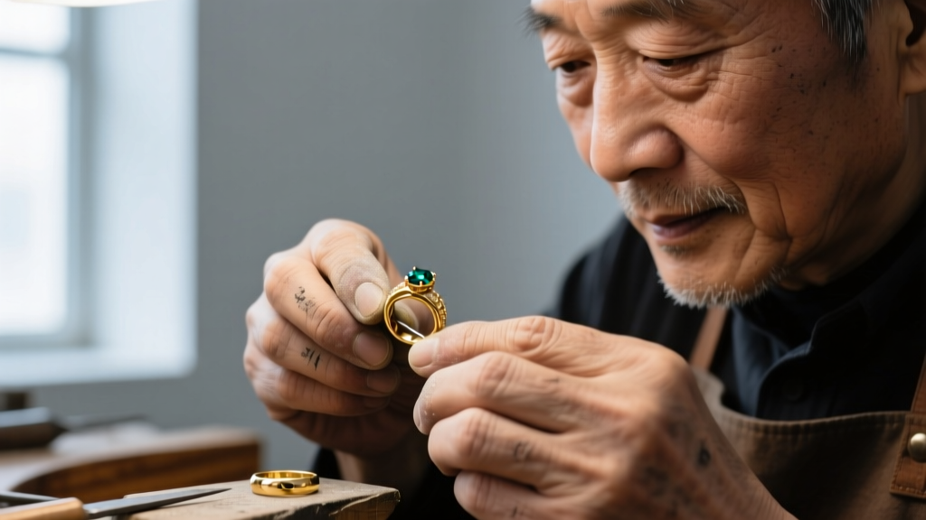 Close-up of a jeweler