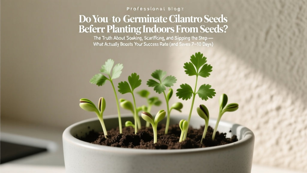Cilantro Seeds: To Soak or Not Before Indoor Planting