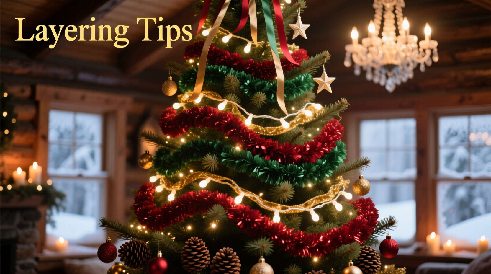 how to layer christmas lights and garlands for maximum depth on your tree