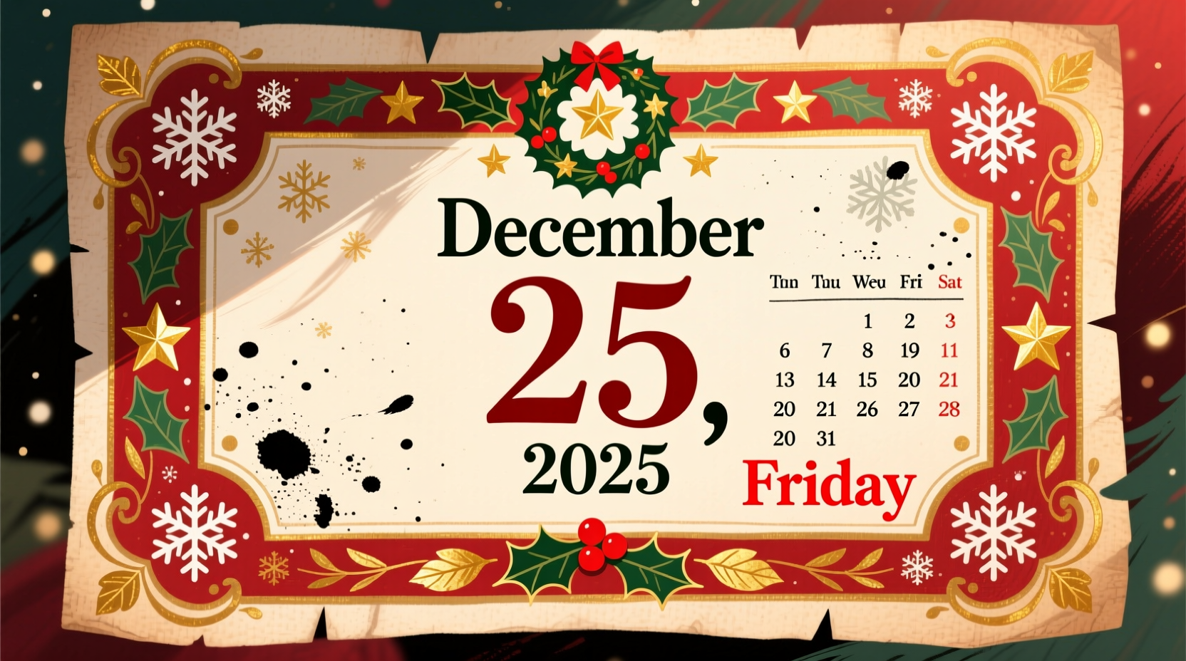 what week day is christmas