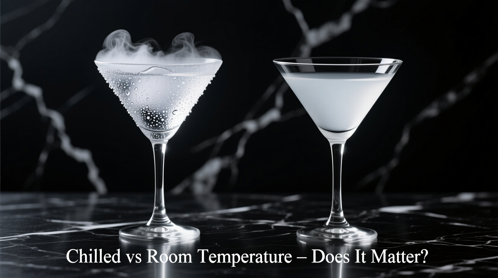 martini glasses chilled vs room temperature does it matter