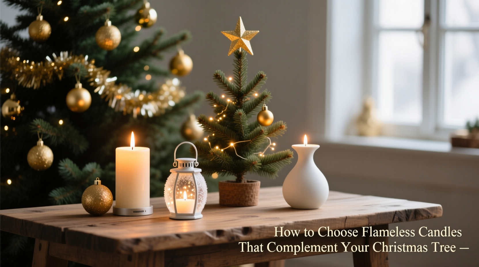how to choose flameless candles that complement your christmas tree