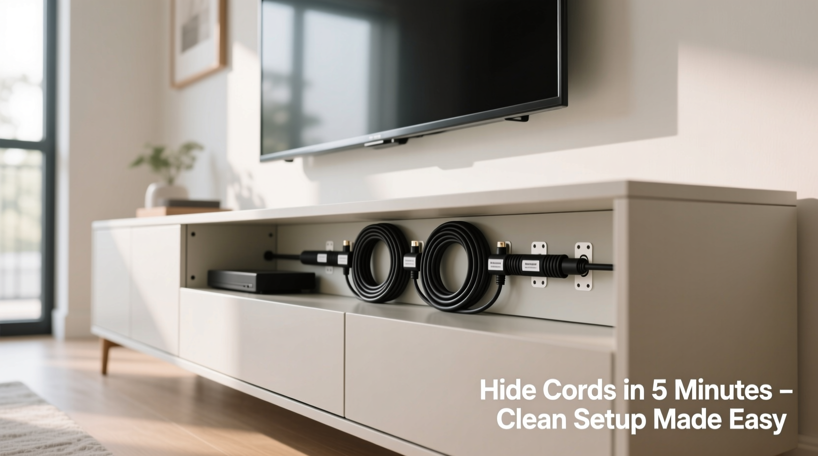 how to hide cords neatly behind your tv stand clean setup in minutes