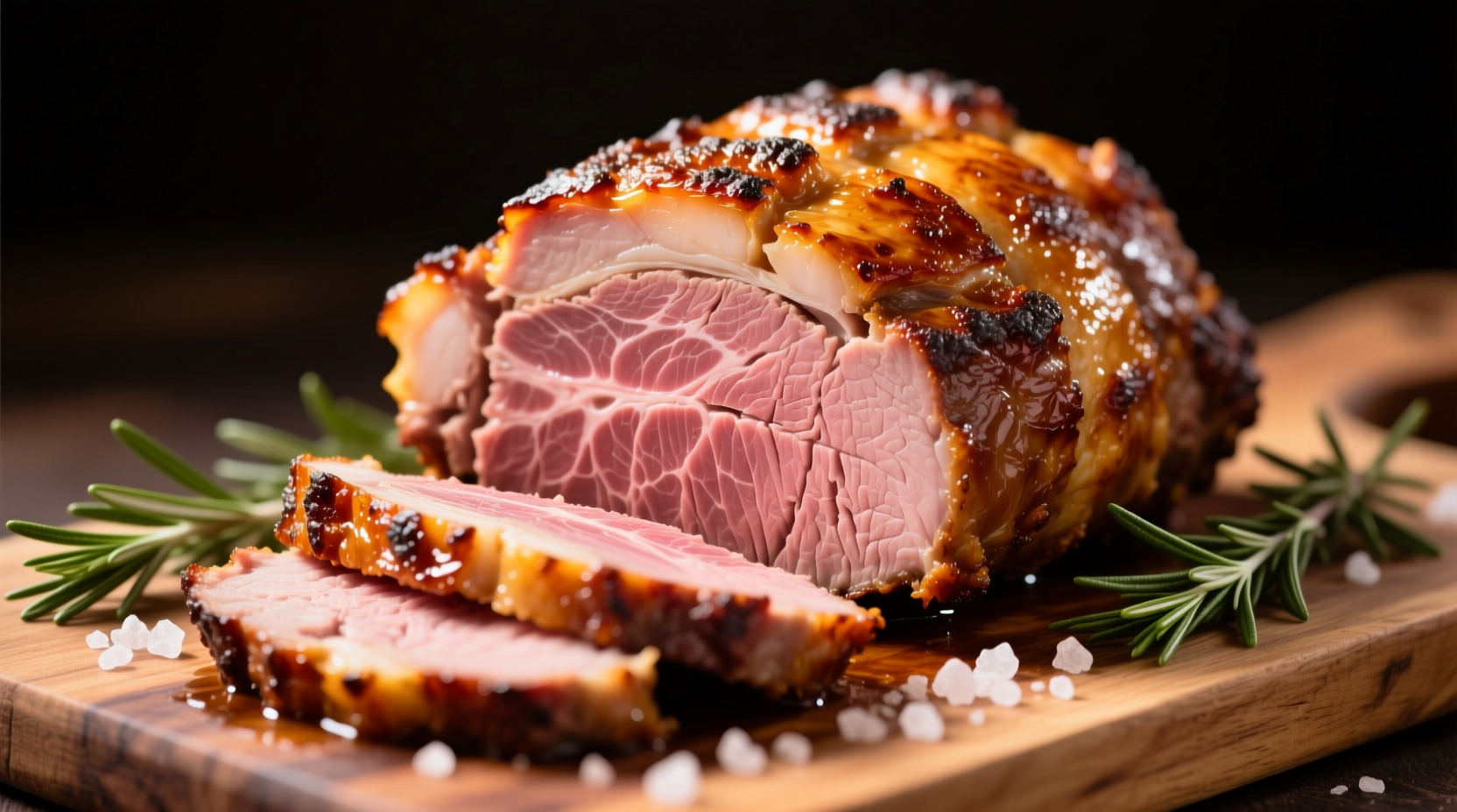 Perfectly roasted eye round with golden crust