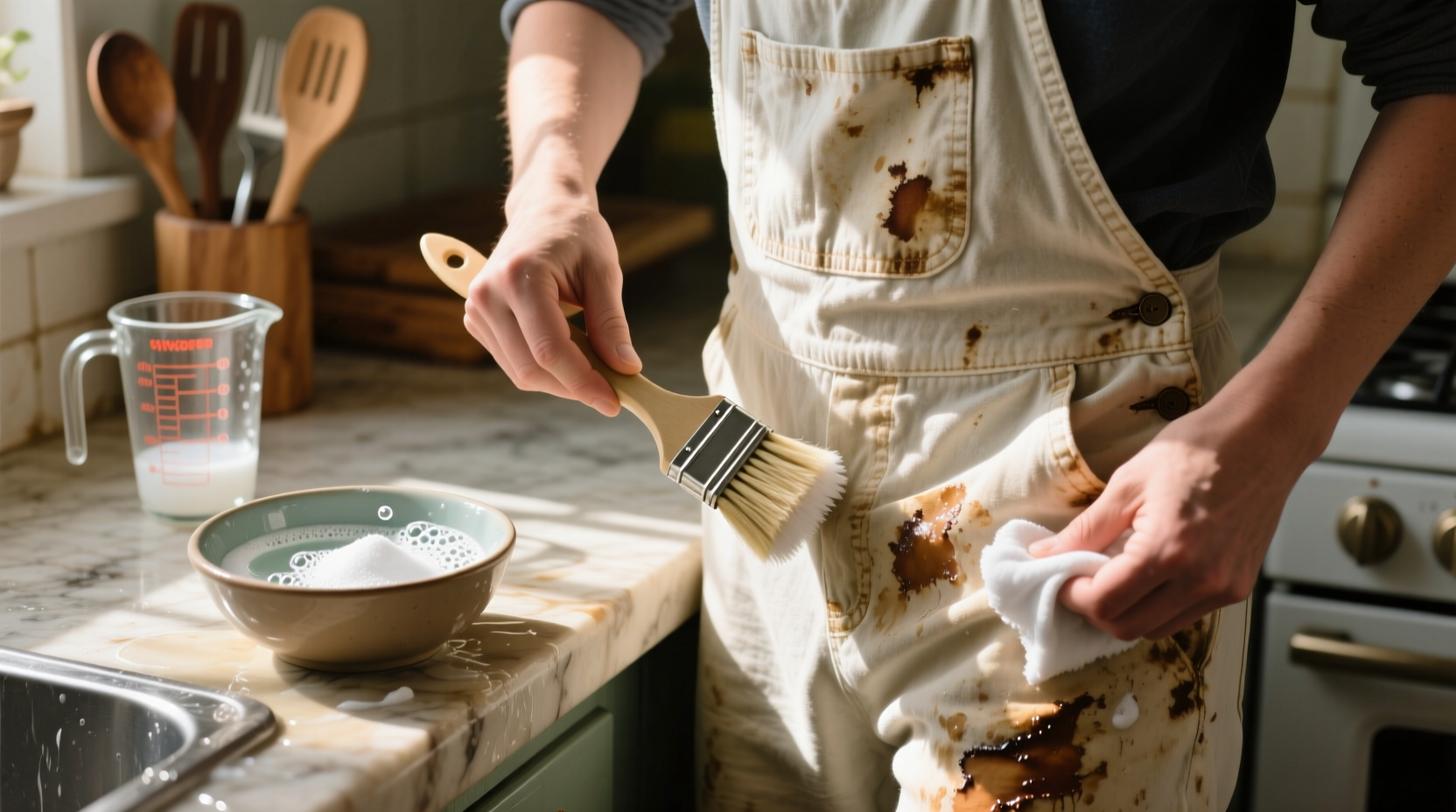 remove dried paint from cotton overalls