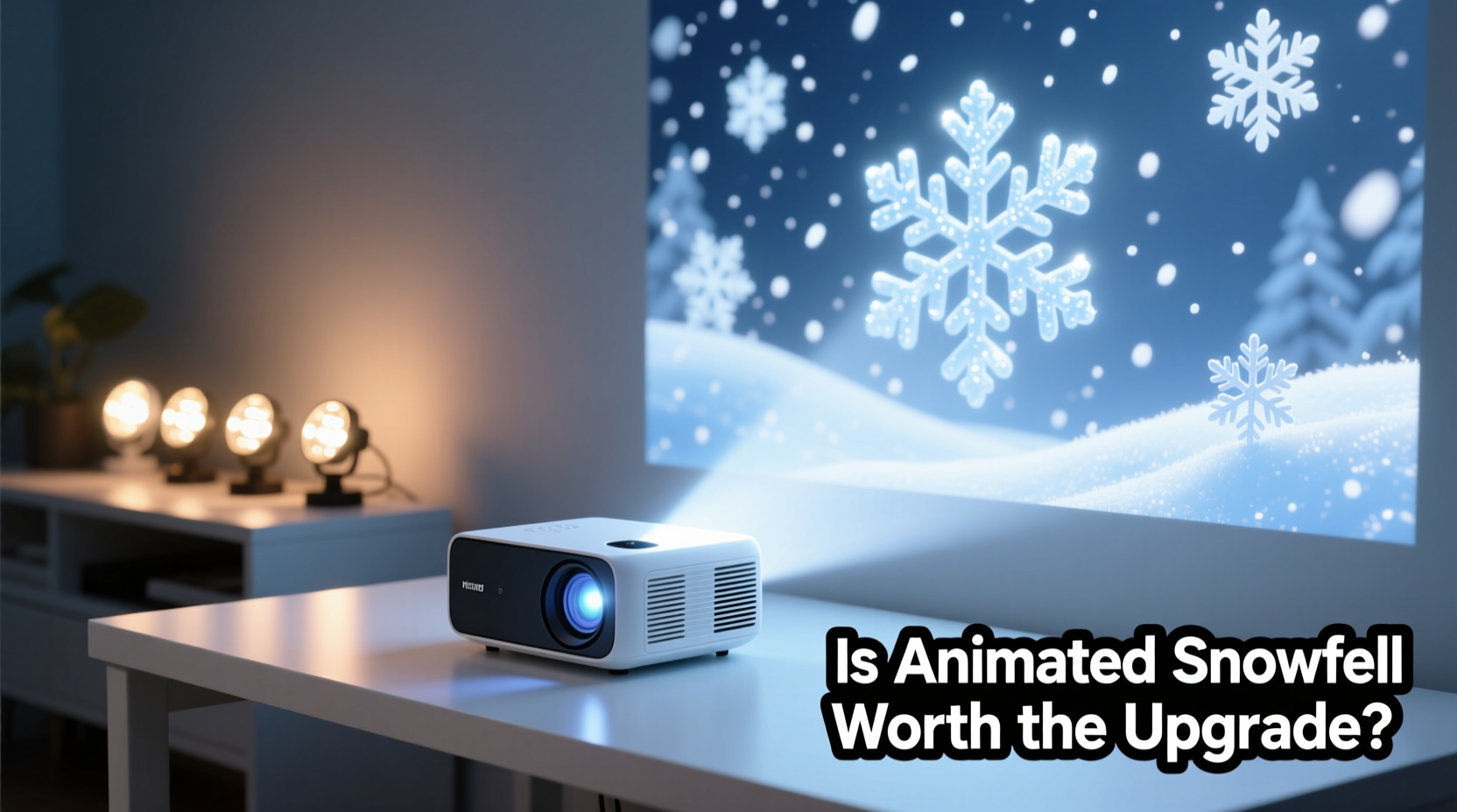 mini projector vs static lights is animated snowfall worth the upgrade
