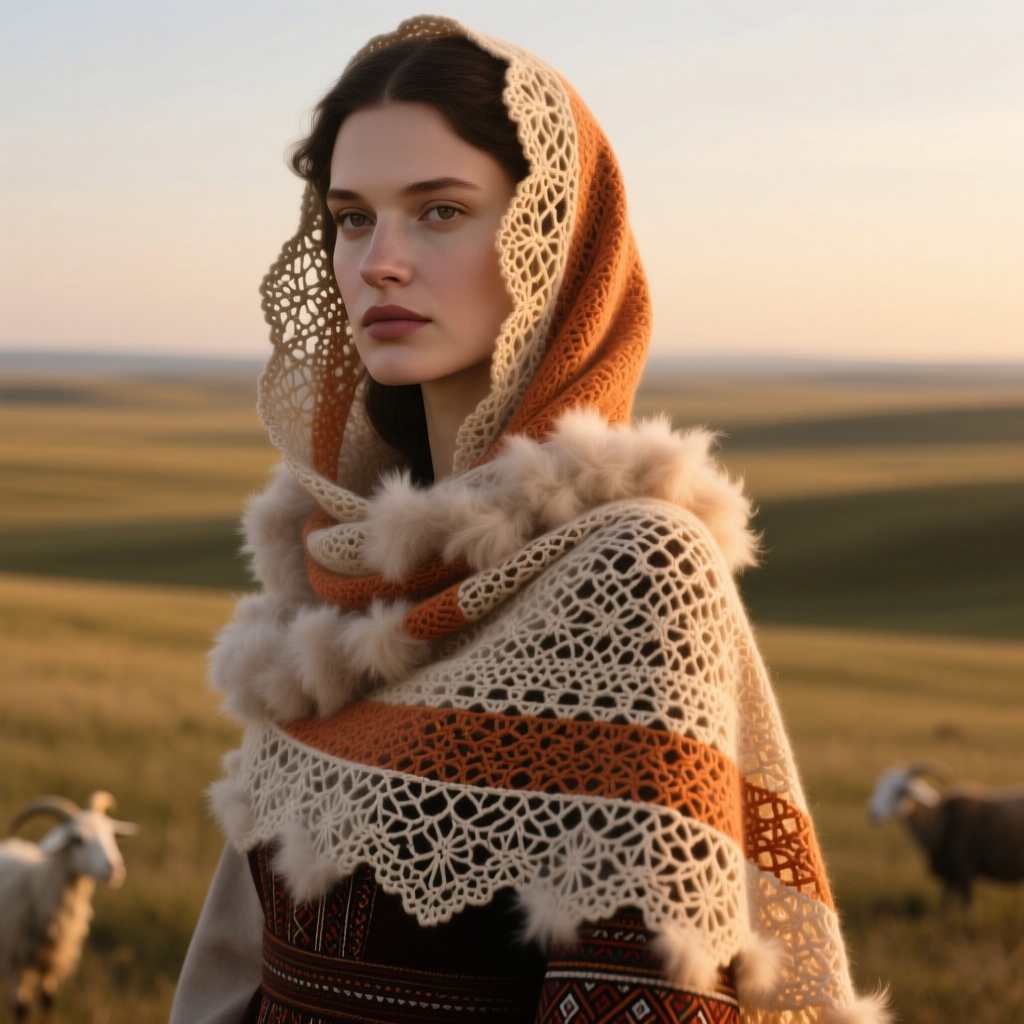 The Orenburg Lace Shawl: A Heritage of Goat Down Knitting in the Russian Steppes