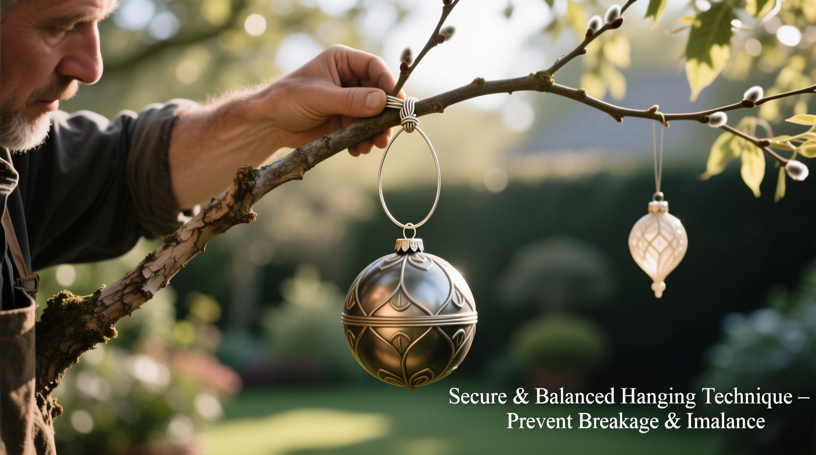 how to hang heavy ornaments on thin branches without snapping them or causing imbalance