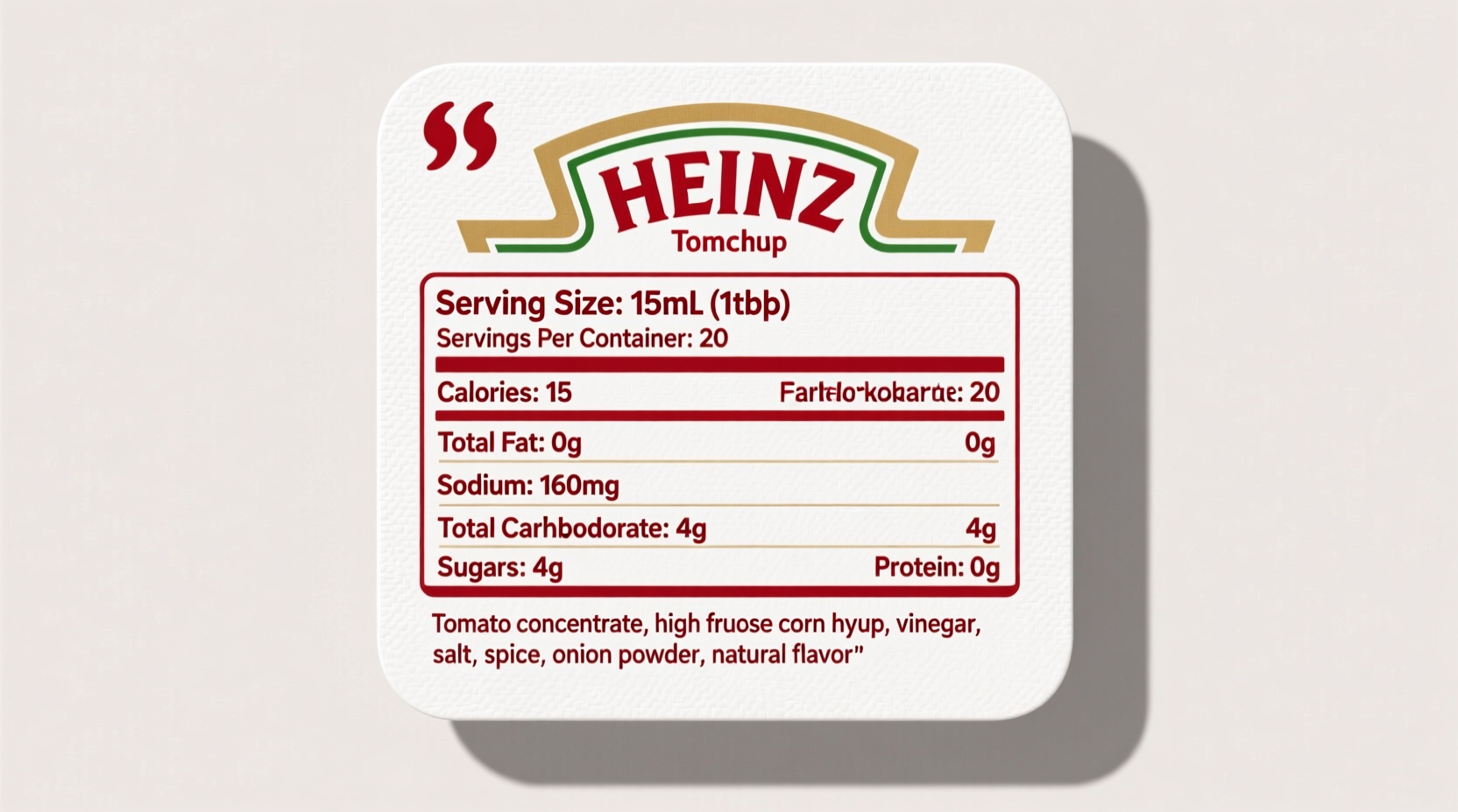Heinz Tomato Ketchup Nutrition Facts: Complete Breakdown