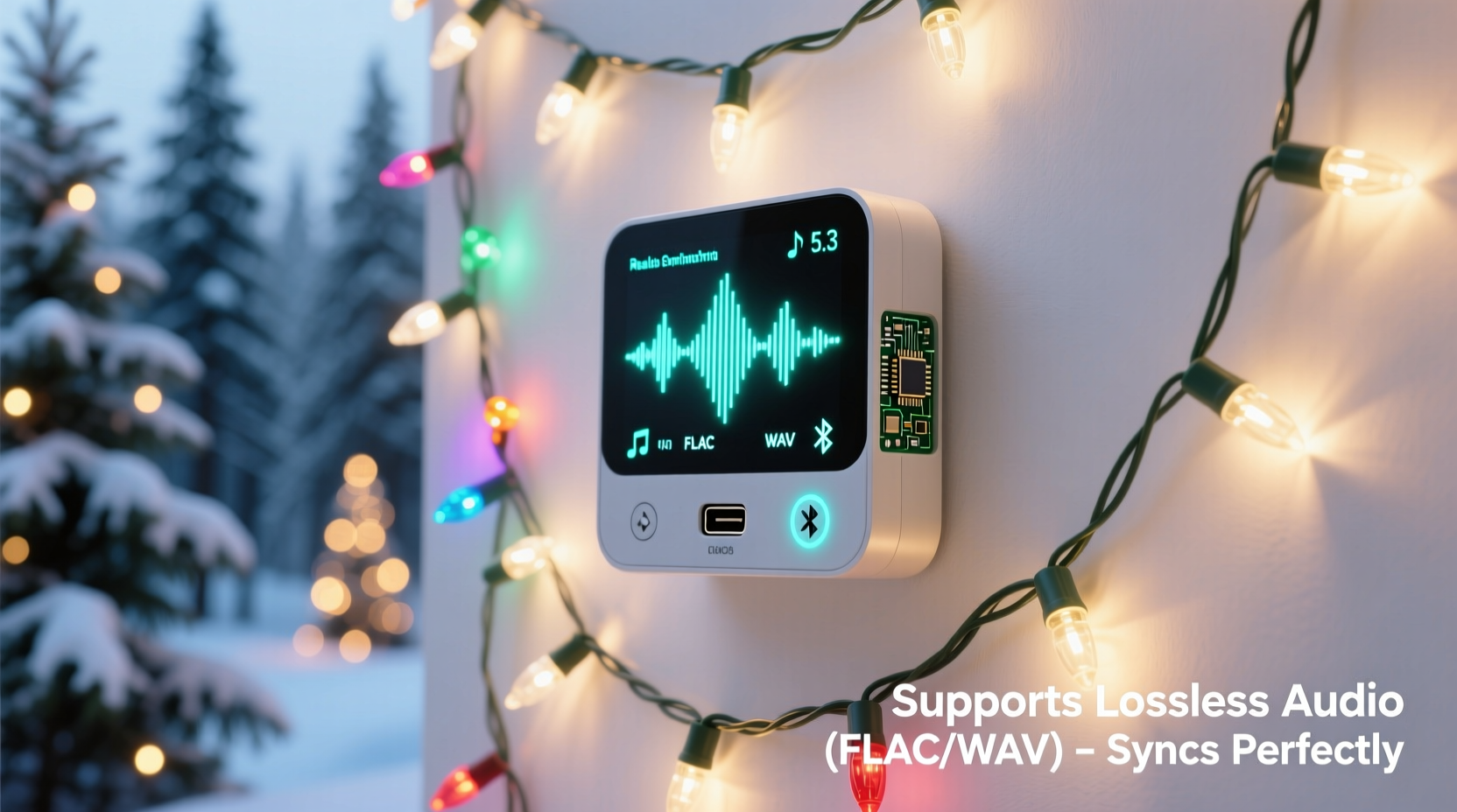 are christmas light controllers with music sync compatible with lossless audio files