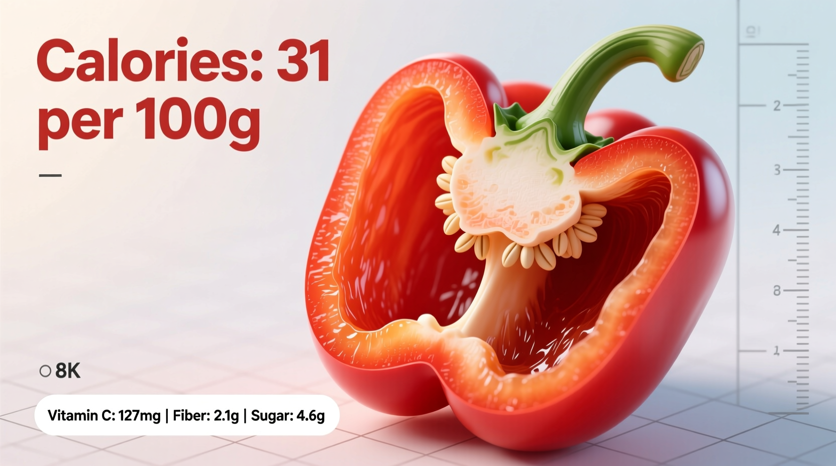 calories for red bell pepper