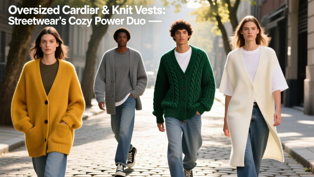 Oversized Cardigans & Knit Vests: Streetwear’s Cozy Power Duo