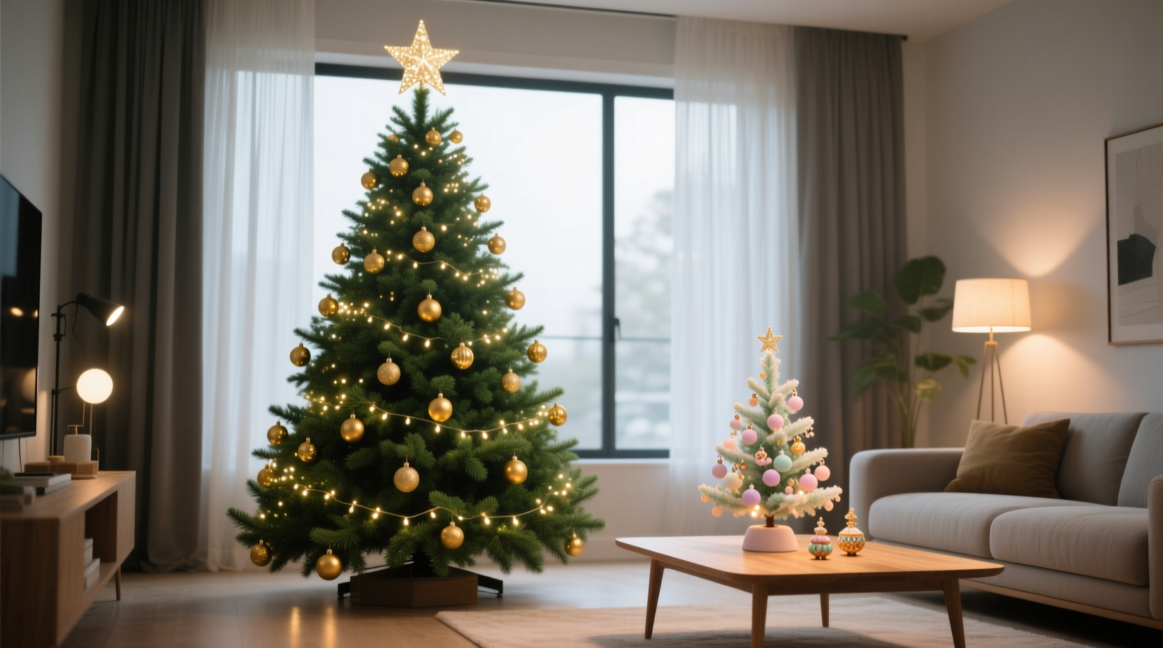 is a floor standing christmas tree better than table top for display