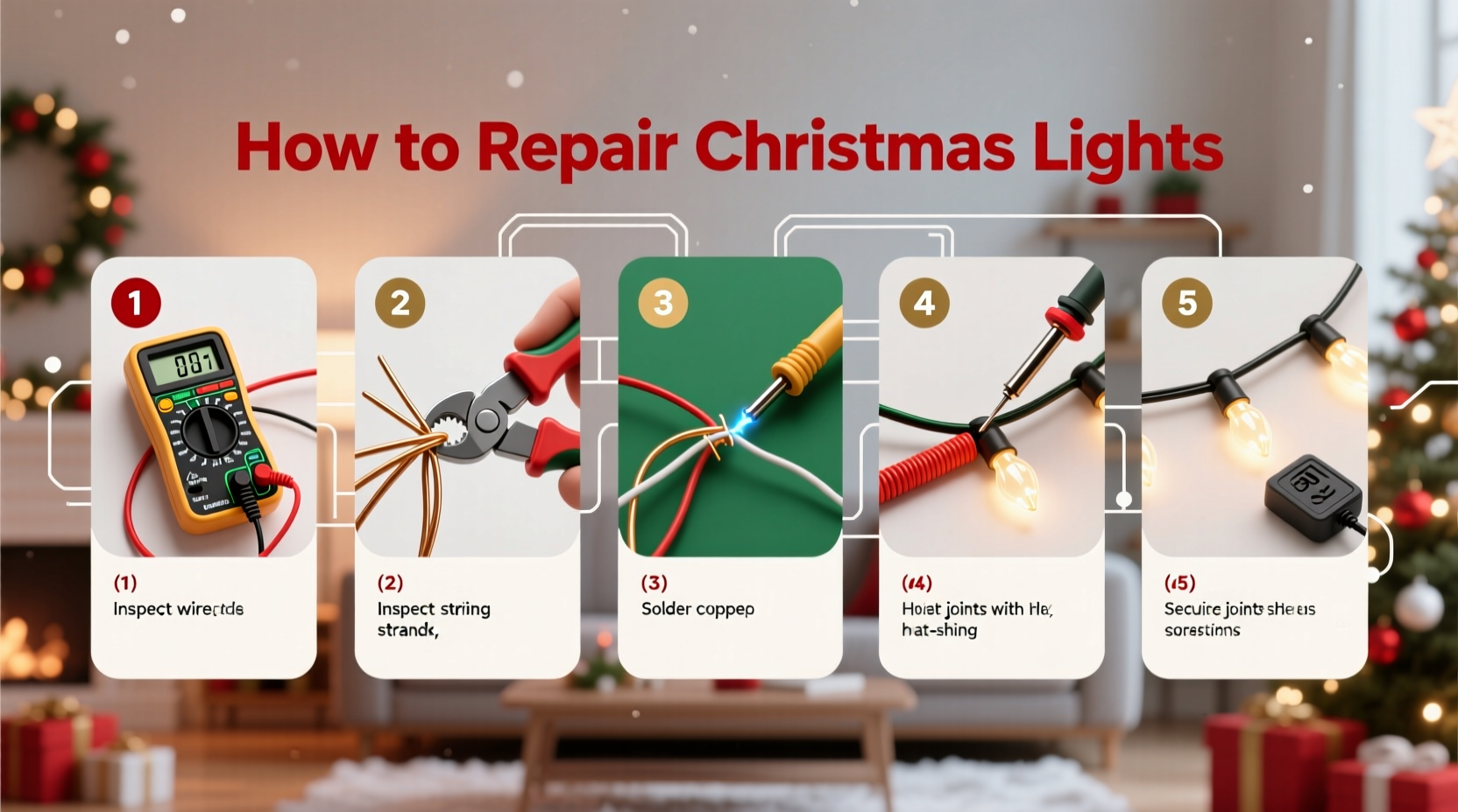 how to repair christmas lights