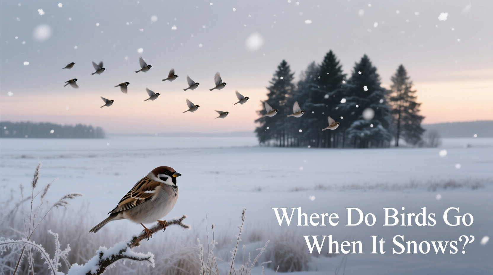 where do birds go when it snows