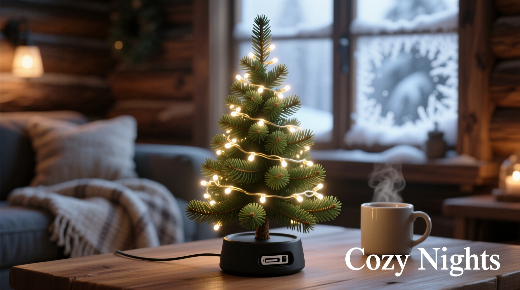 is a tabletop christmas tree with lights practical for small spaces