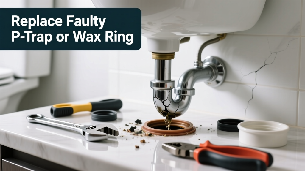 Sewer Gas Smell? Replace the Faulty P-Trap or Wax Ring