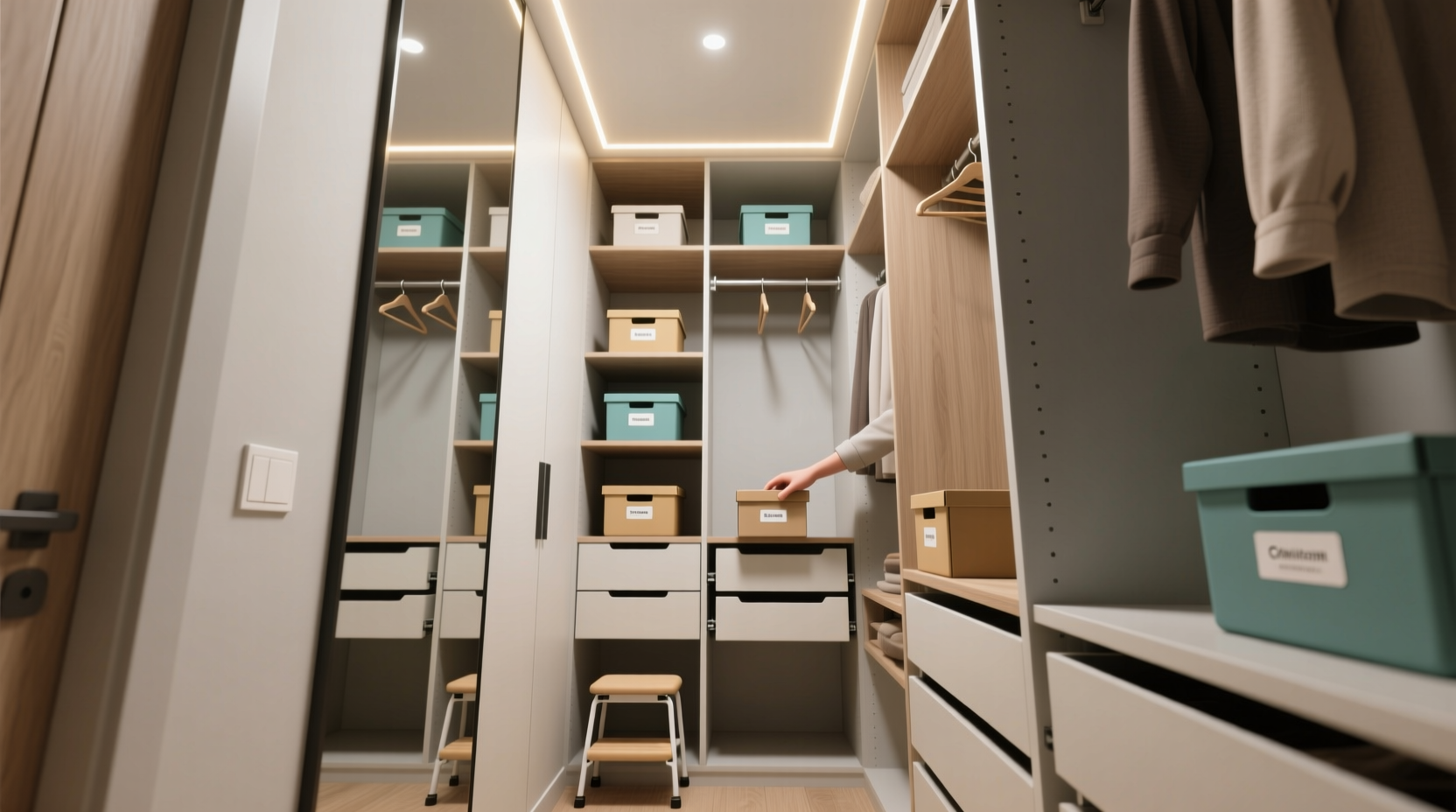 rotating closet carousel for petite users