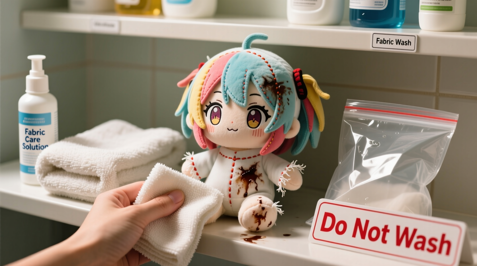 sanitize plush anime figurines after washing