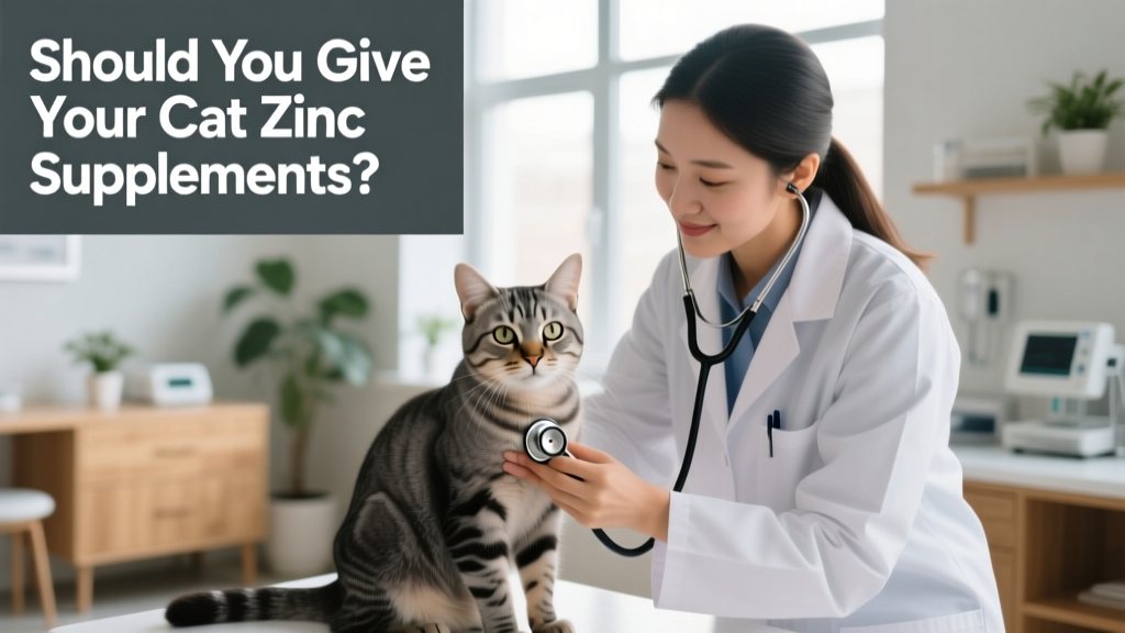 Veterinarian examining a cat during a routine wellness checkup
