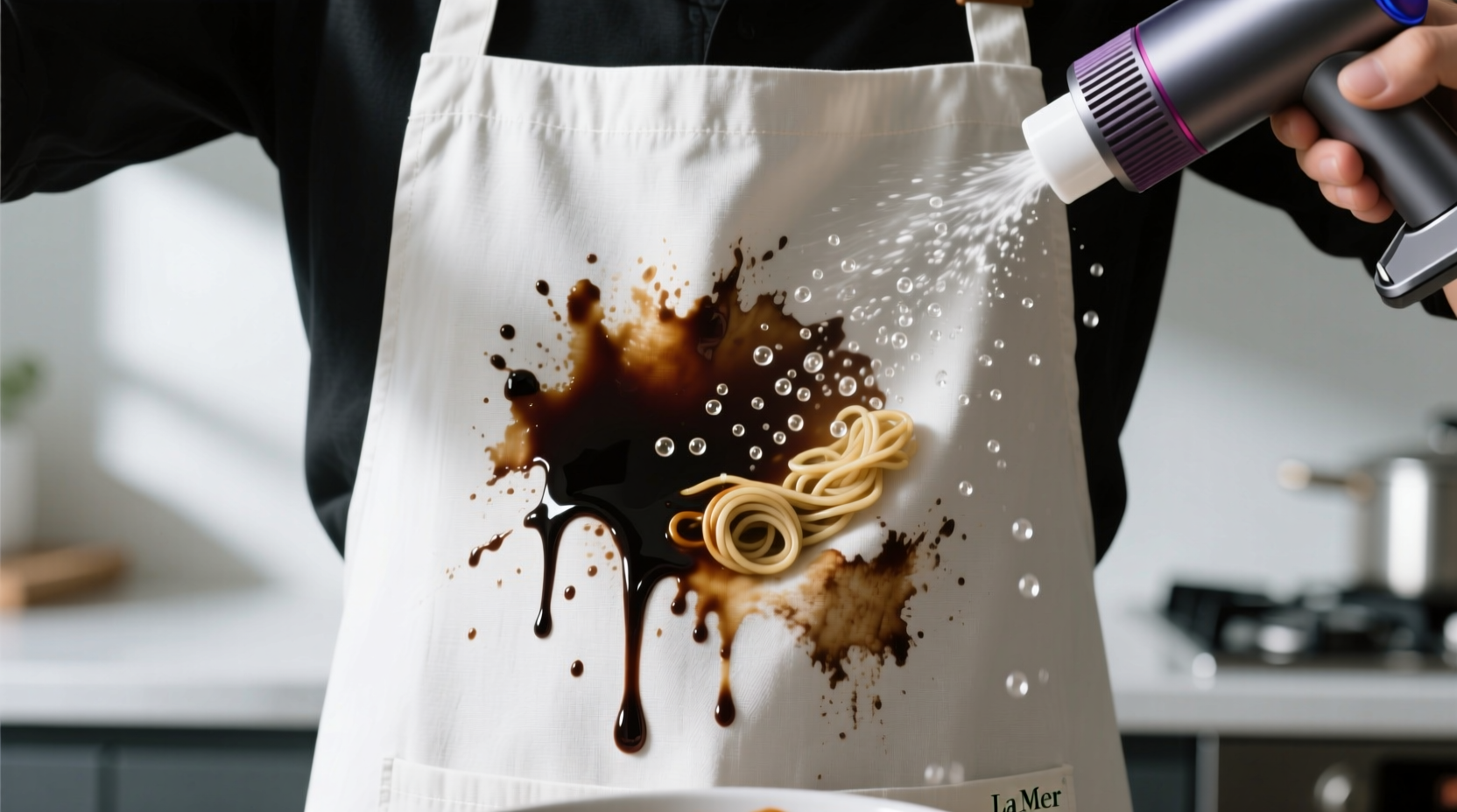 how to remove dried soy sauce stains from ramen aprons
