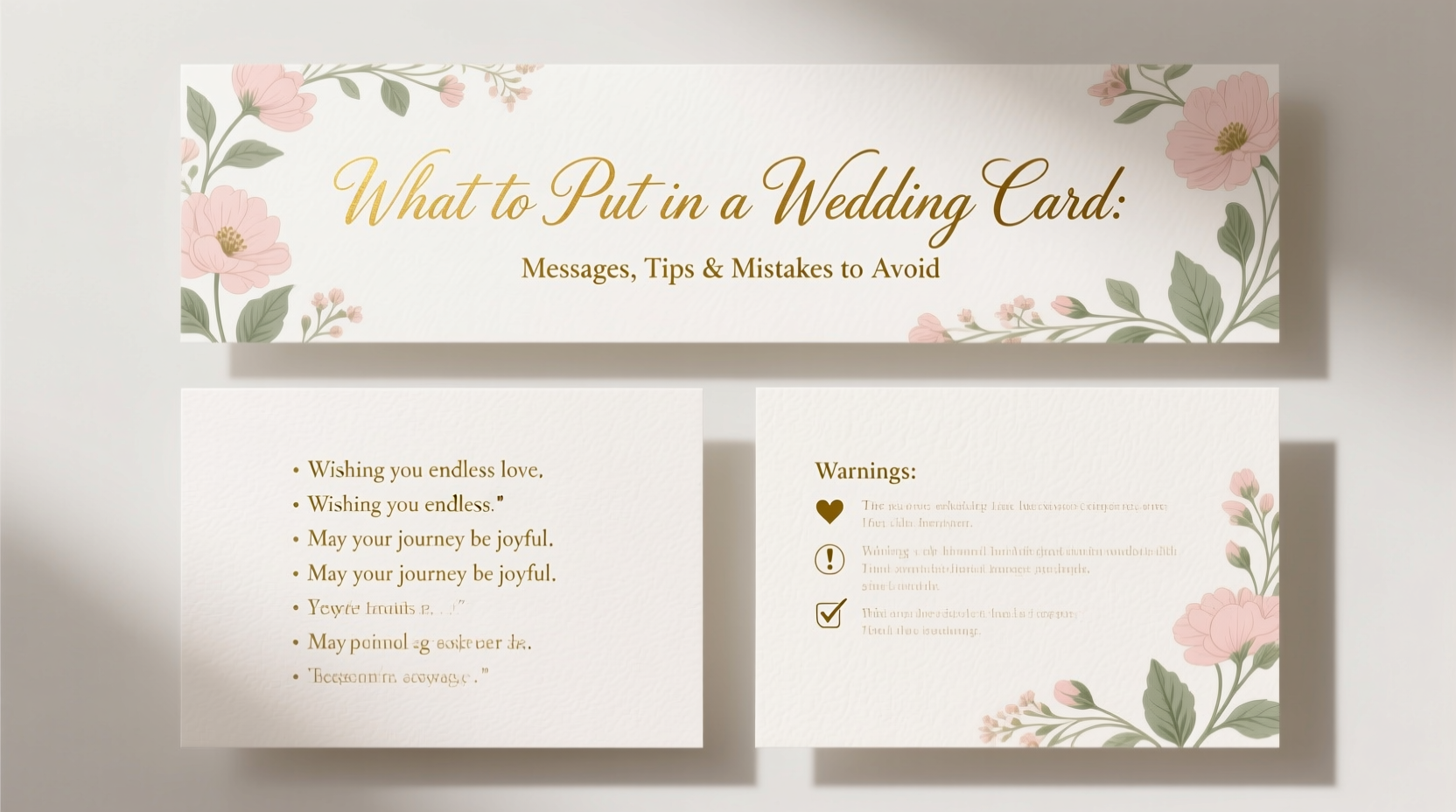 what to put in a wedding card