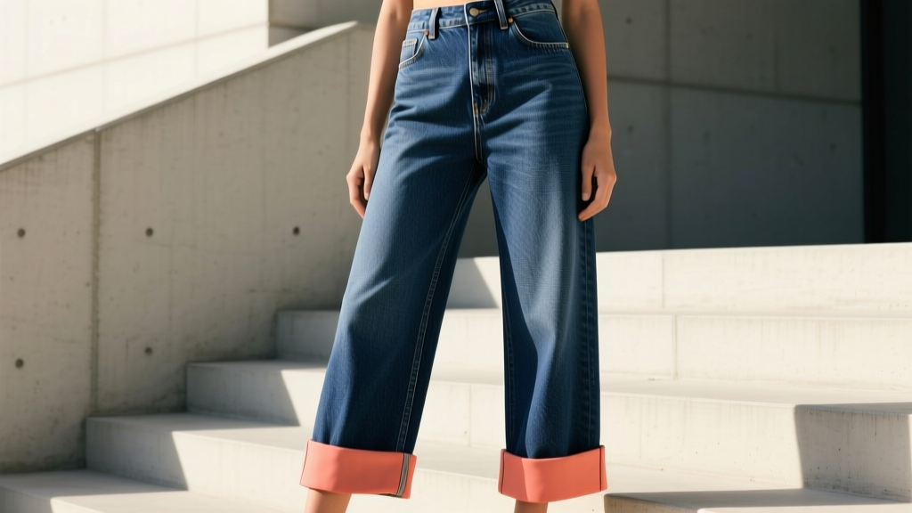 How to Roll Wide Leg Jeans for a Cropped Look