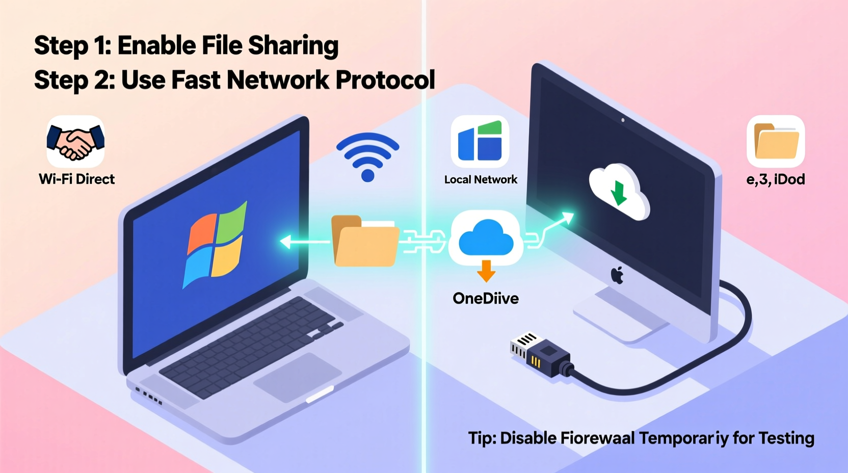 how to speed up file transfers between pc and mac without external drives