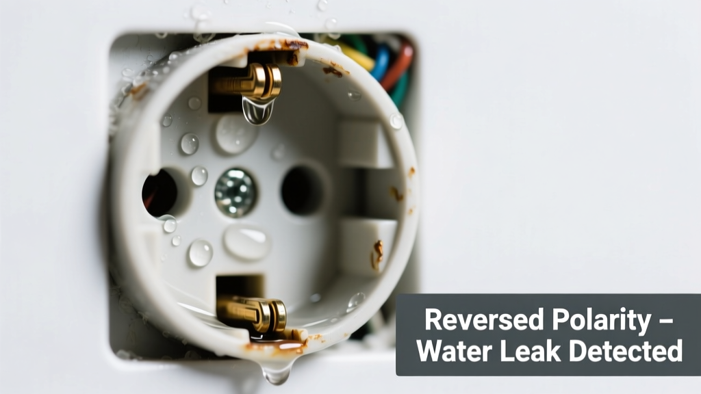 Outlet Reversed Polarity Leaking Water: Quick Diagnosis