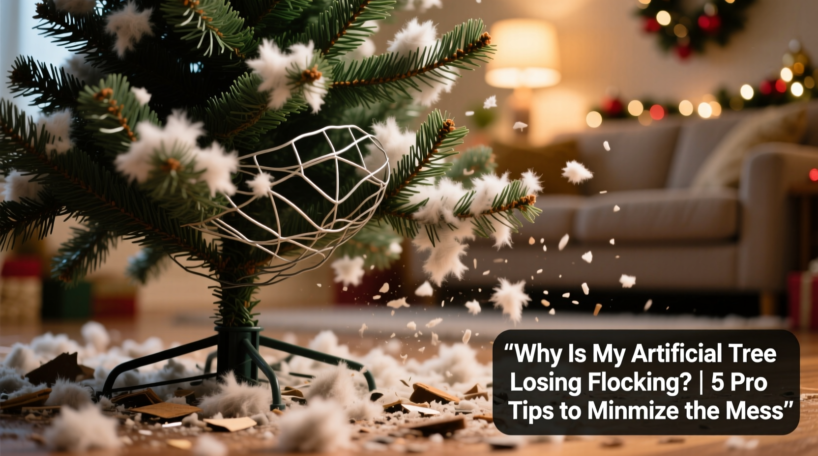why is flocking falling off my artificial tree and how to minimize mess