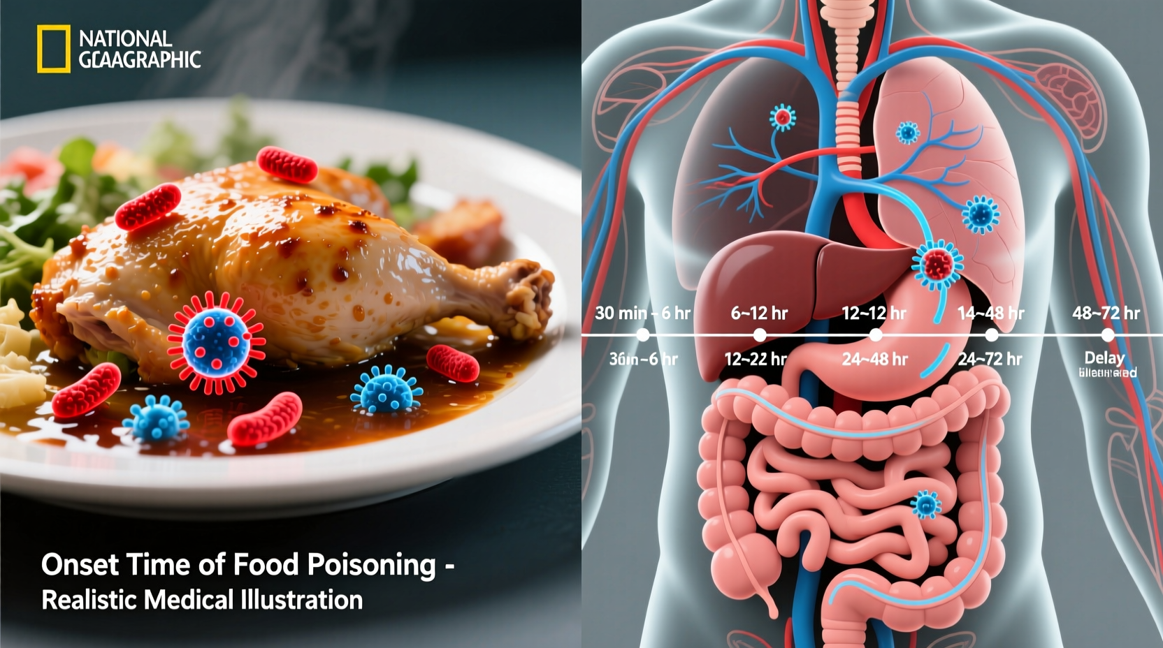 how long can it take for food poisoning to hit