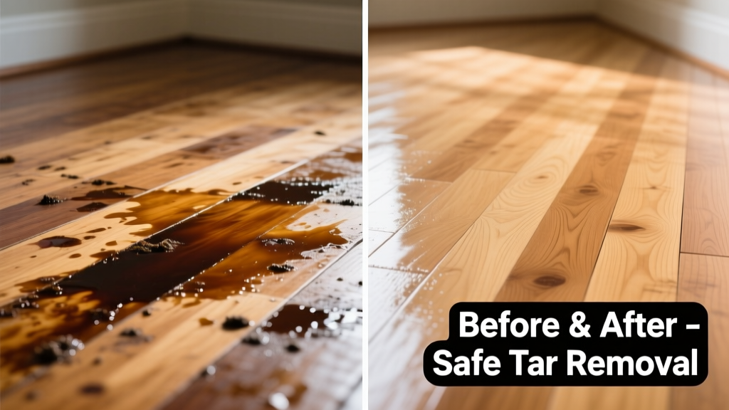 How to Remove Tar from Hardwood Floors Safely