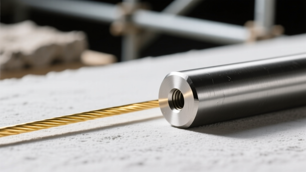 Macro shot comparing a thin 22-gauge gold wire next to a thick 16-gauge titanium post to highlight structural support.