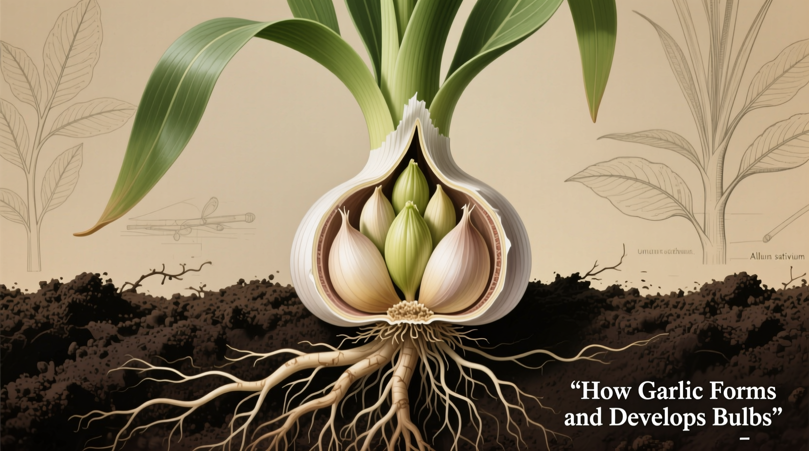 how garlic forms and develops bulbs