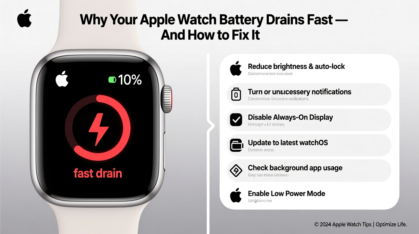 why does my apple watch battery drain so fast fixes that extend life