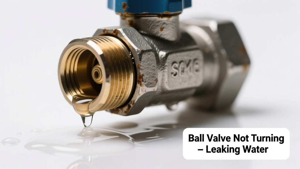Ball Valve Not Turning & Leaking Water: Quick Diagnosis