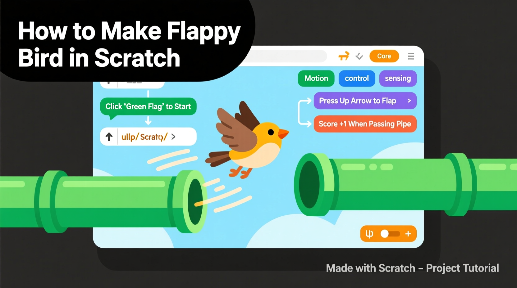 how to make flappy bird in scratch