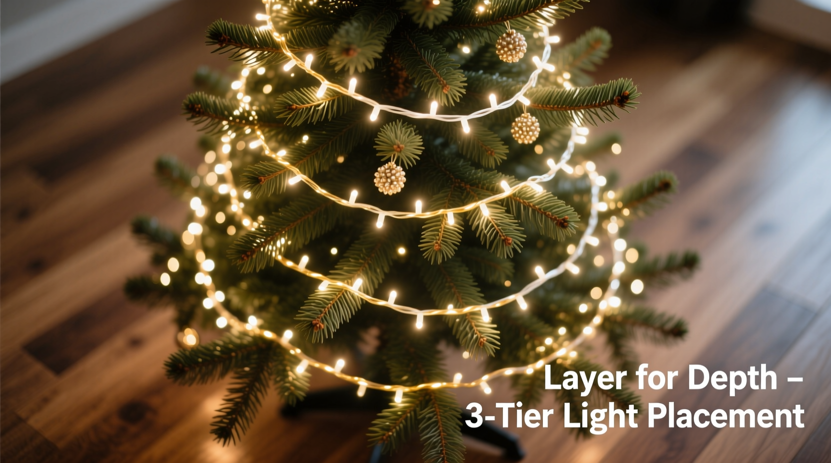 how to layer christmas tree lights for maximum sparkle and depth