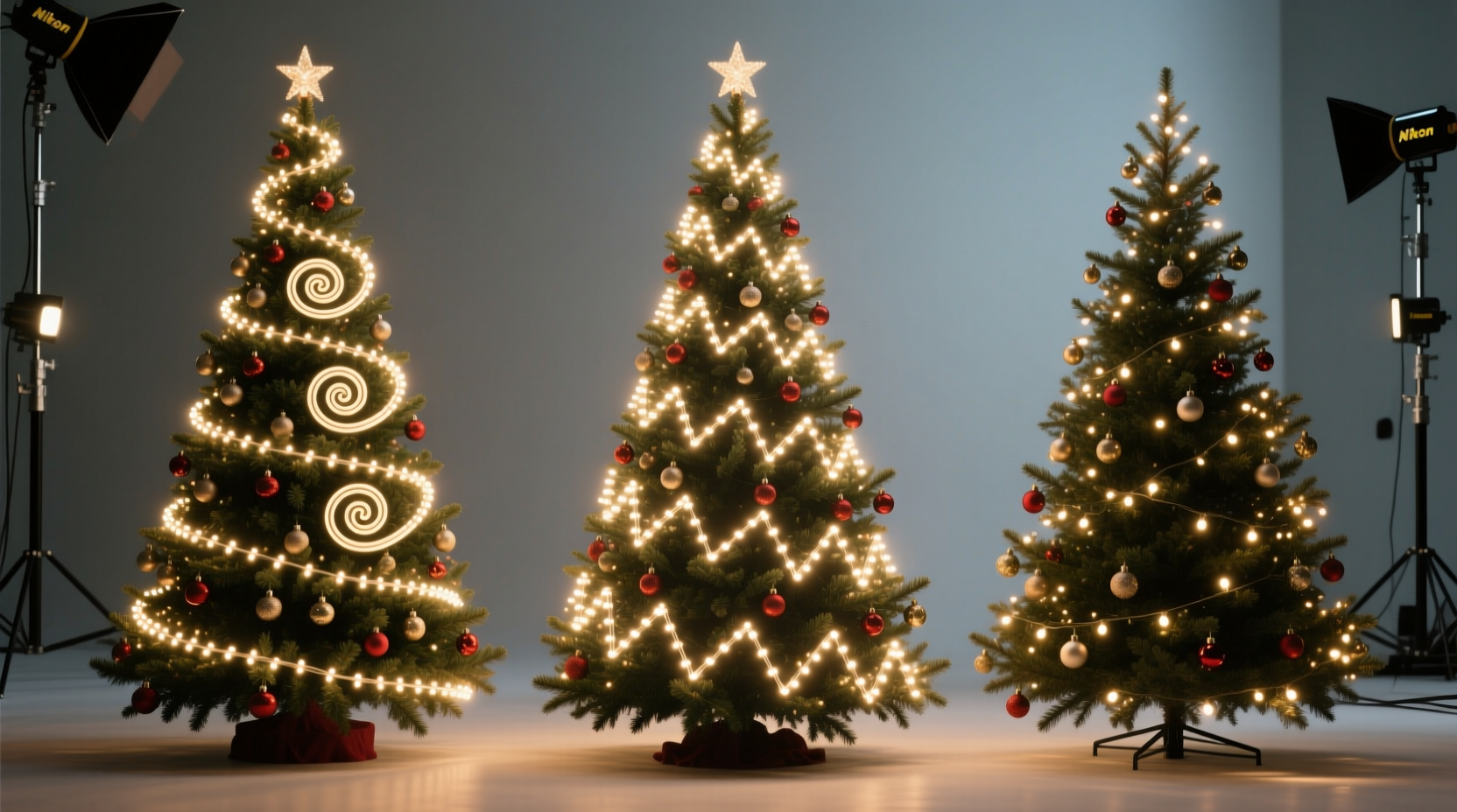 christmas tree light pattern guide spiral vs zigzag vs random which looks fullest from all angles