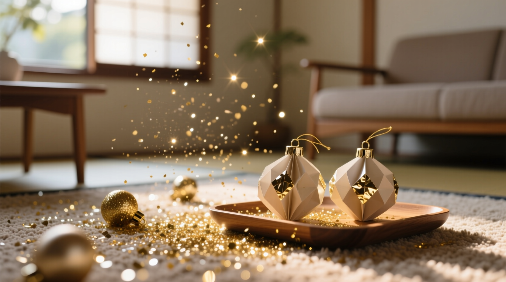 do glitter ornaments shed everywhere and are there low mess alternatives