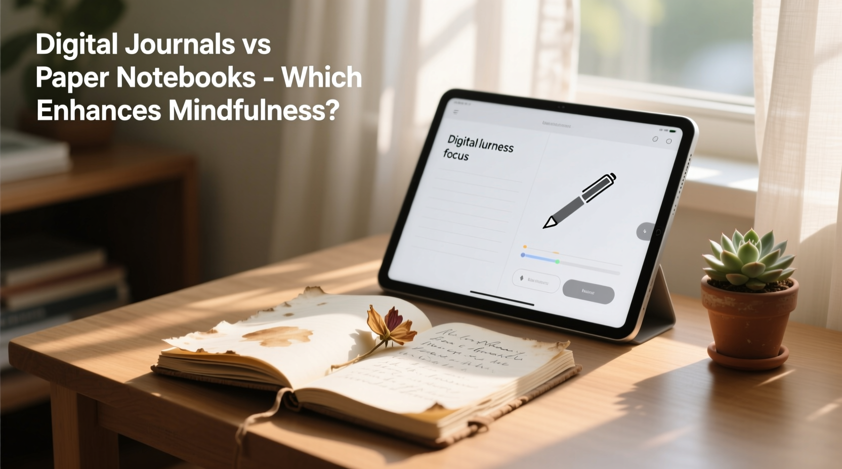 digital journals vs paper notebooks which helps with mindfulness and focus