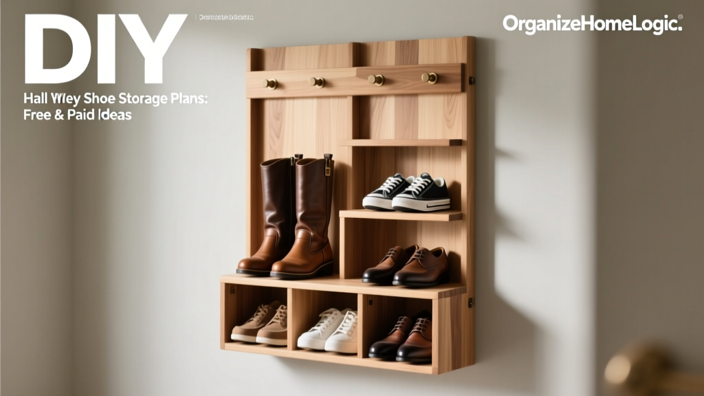 DIY Hall Tree Shoe Storage Plans: Free & Paid Ideas