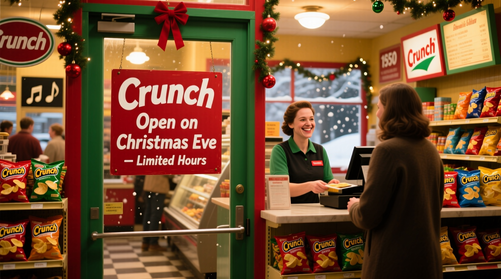 is crunch open on christmas eve