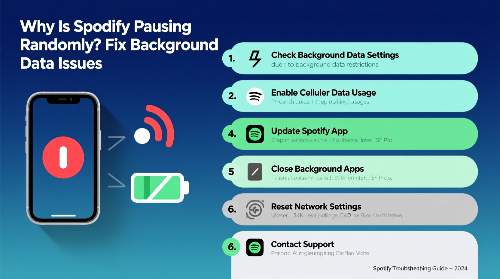 why is my spotify pausing randomly troubleshooting background data issues