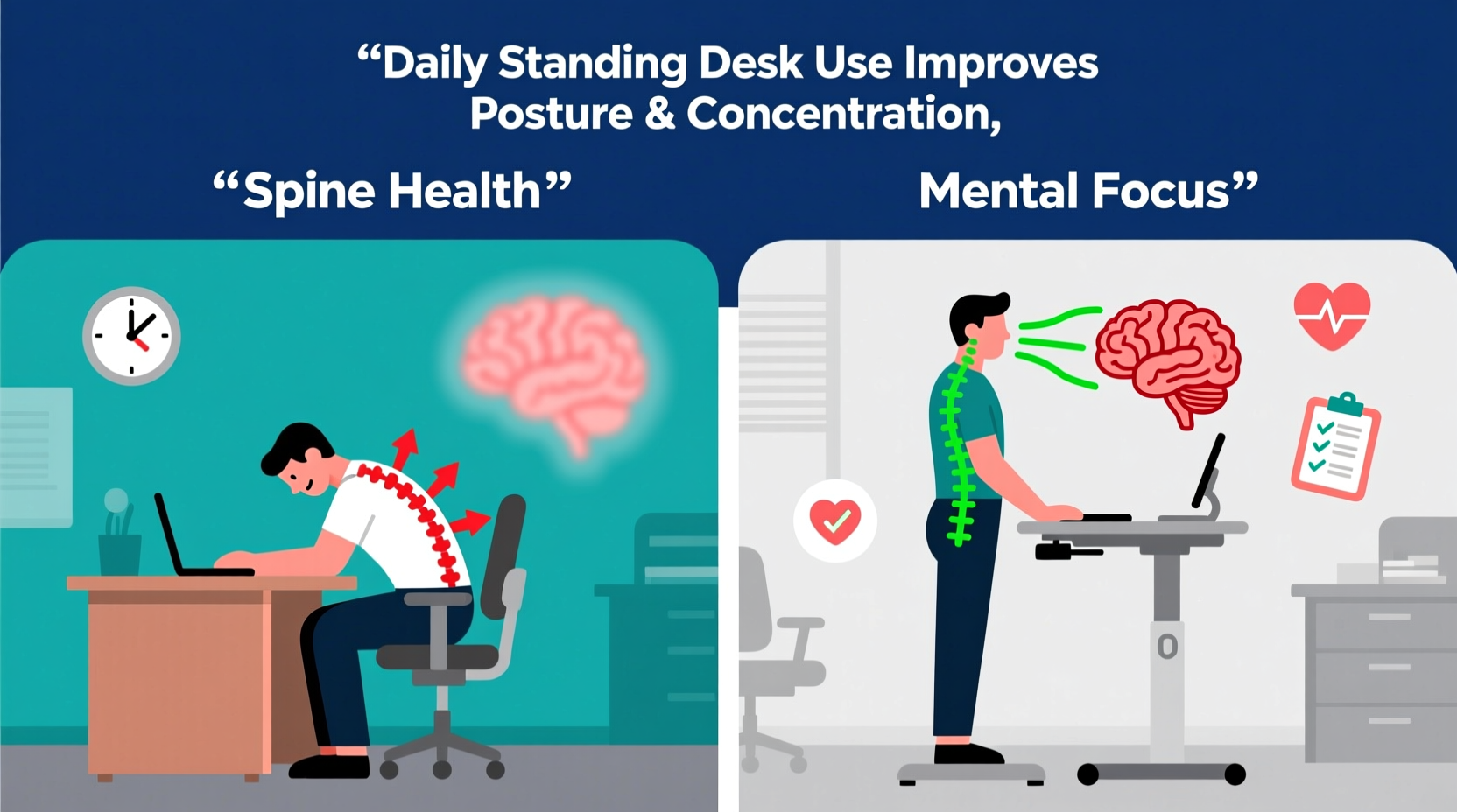 is using a standing desk every day better for your spine and focus