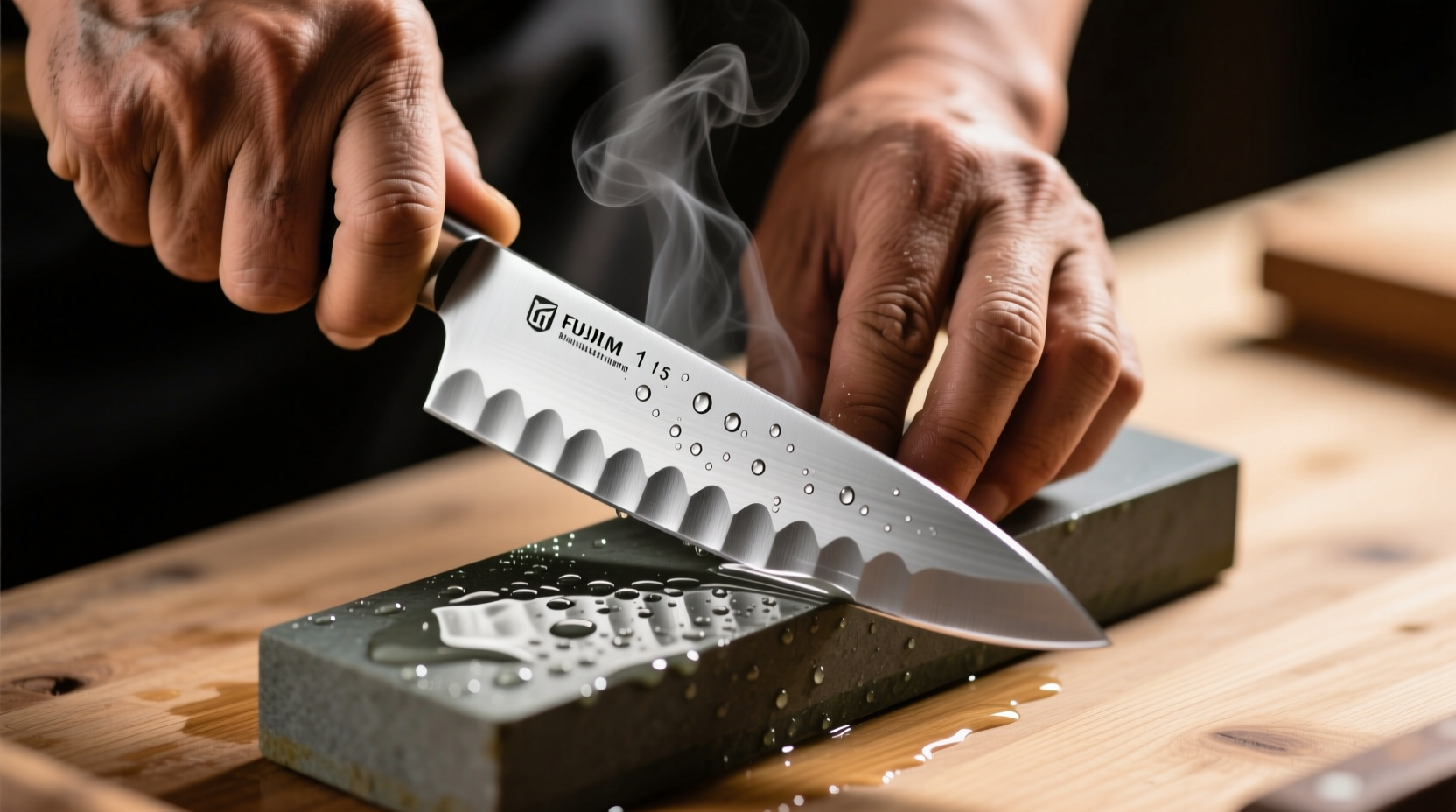 learn to sharpen good knives with water stones