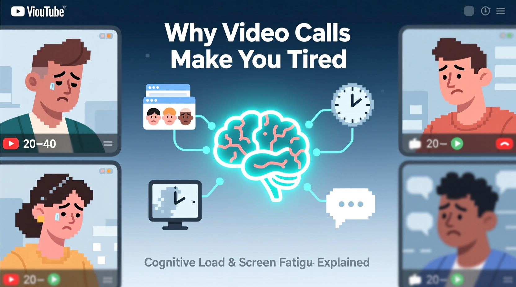 why do video calls make me tired cognitive load and screen fatigue explained