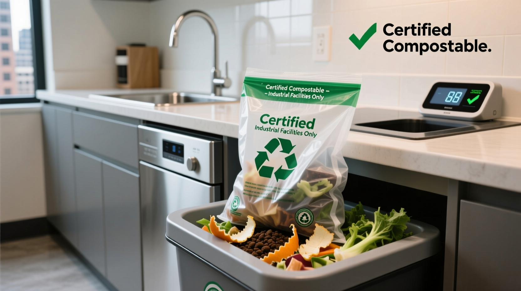 compostable vs biodegradable trash bags what actually breaks down