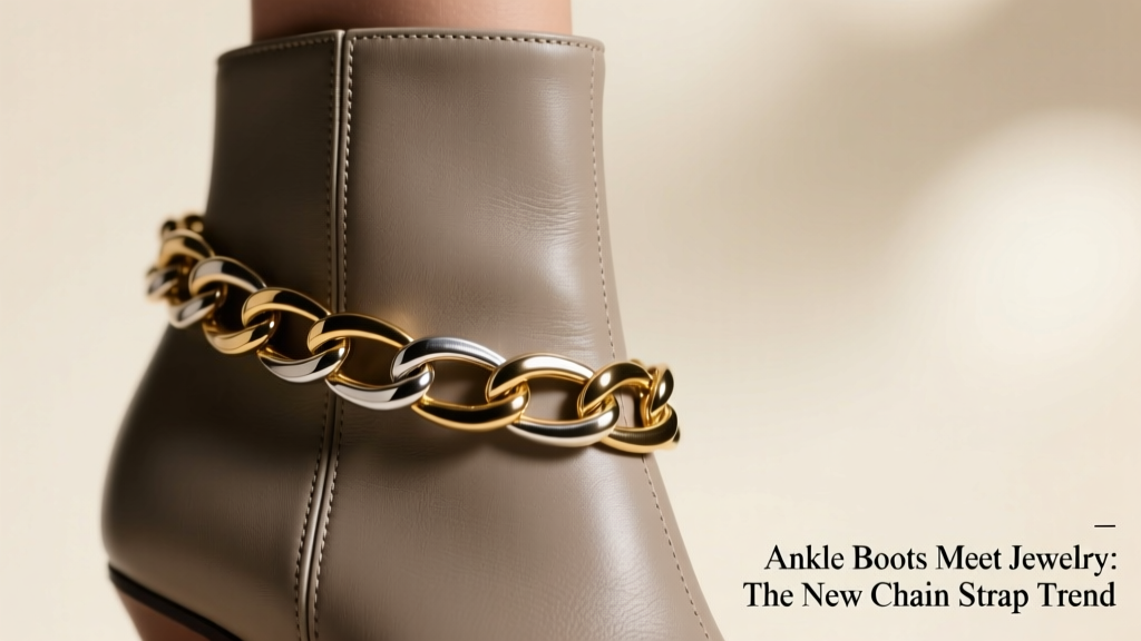 Ankle Boots Meet Jewelry: The New Chain Strap Trend